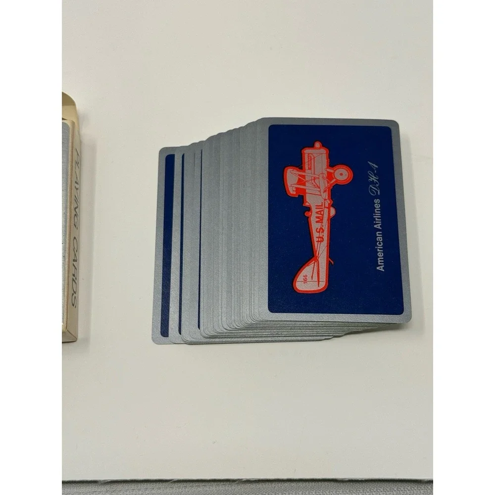 Vintage American Airlines Deck of Playing Cards DH-4 Airplane US Mail